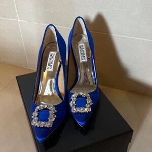 Badgley Mischka Royal Blue Embellished Heels